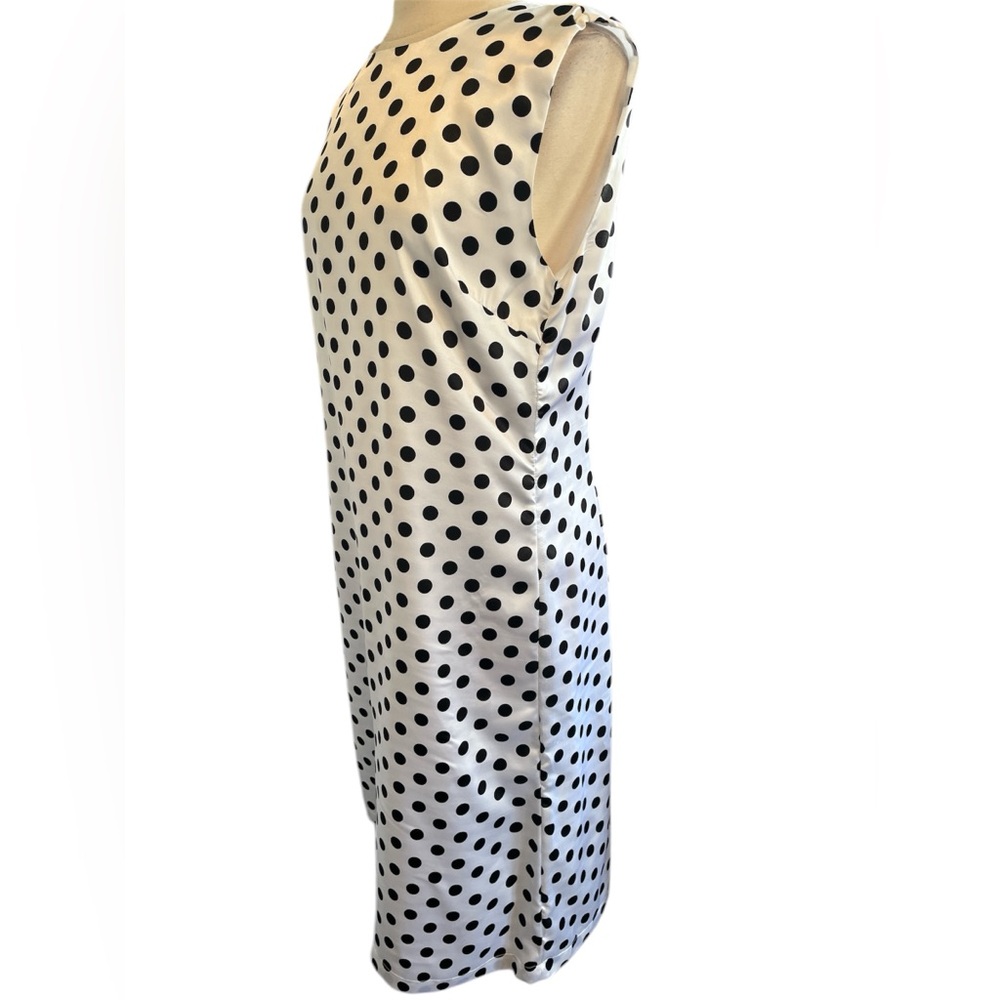 Vintage Ashro 2-piece Yellow Trench Coat w/Black & white polka dot dress Size 16 - Picture 10 of 17